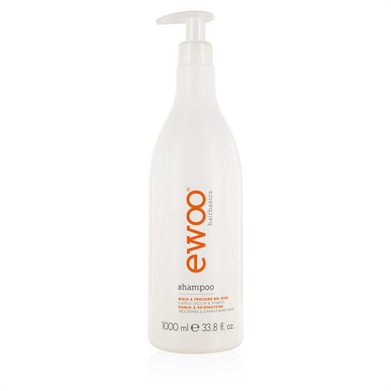 EWOO SHAMPOO CAP. SECCHI & SFIBRATI AL MIELE &PROT.DEL RISONEW