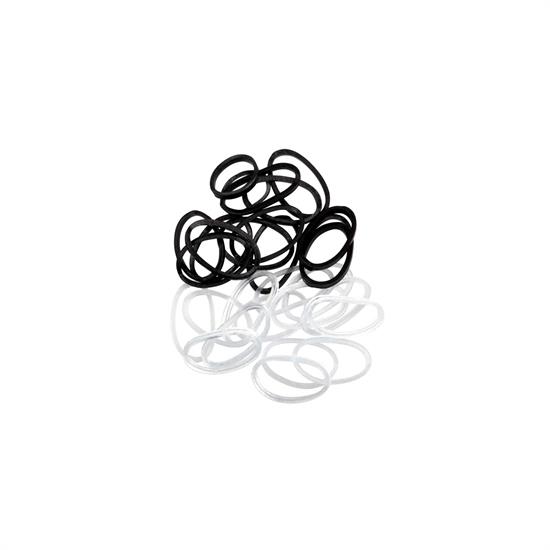 L.C ZOPFGUMMI 113M-811 RUBBER GUM TRANSPARENT SCHWARZ