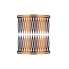 L.C. PETTINE 35-77M PETTINE PLASTICA MARRONE STRASS