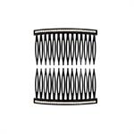 L.C. PETTINE 35-77N PETTINE PLASTICA NERO STRASS