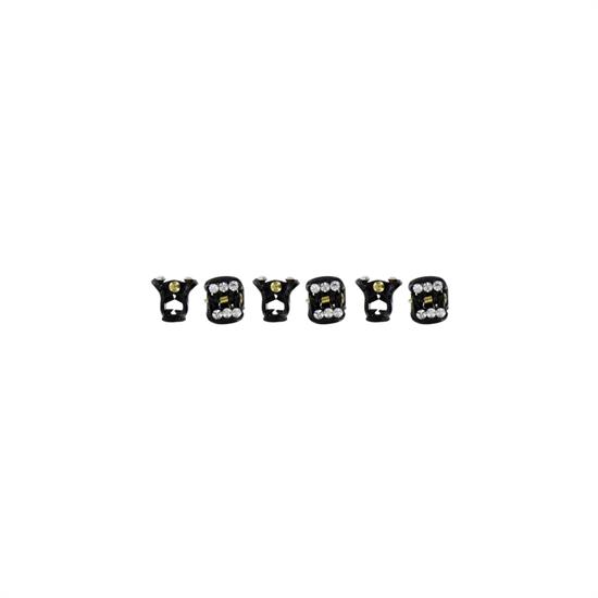 L.C. PINZA MINI 263-812N NERO STRASS 1X1 CM