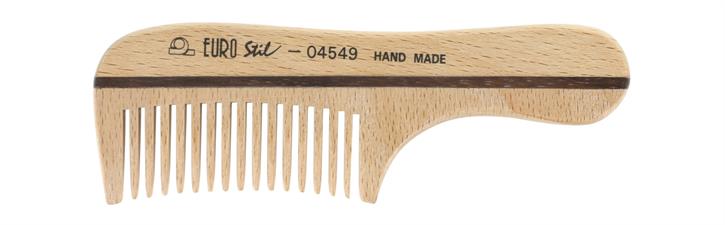 EUROSTIL PETTINE PER BARBA IN LEGNO BARBER LINE CON MANICO