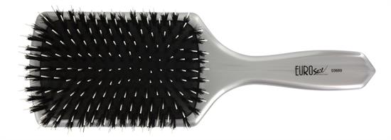 EUROSTIL SPAZZOLA PER CAPELLI BIANCA RETTANG.GRANDE CINGHIALE 03