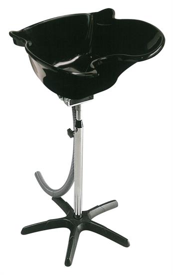 MEDIALINE WASCHSÄULE BLACK BASIN SCHWARZ MIT ABFLUSSROHR