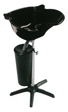 MEDIALINE WASCHSÄULE BLACK BASIN SCHWARZ M. ABFLUSSROHR+BEHÄLTER