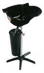 MEDIALINE WASCHSÄULE BLACK BASIN SCHWARZ M. ABFLUSSROHR+BEHÄLTER