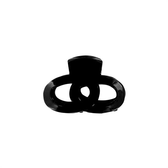 L.C. HAARKLAMMER 599N-120 2-KREISE SCHWARZ 6 CM