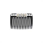 L.C. PETTINE JK01N-721 PETTINE 3 FIORI STRASS PERLE NERO