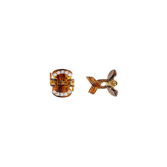 L.C. PINZA MINI NL318M-77 STRASS MARRONE