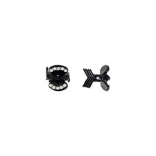 L.C. PINZA MINI NL318N-77 STRASS NERO