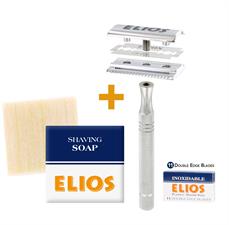 ELIOS ANGEBOT RASIERHOBEL SAFETY RAZOR + SHAVING SOAP
