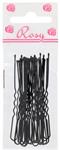 ROSY FORCELLE ONDATI CON PALLINA 7 CM Ø 0,90 NERI DA 22 PZ   381