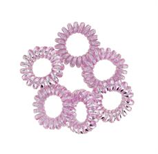 DESSATA SPIRAL HAARGUMMIS GLITTER + METAL FUCHSIA