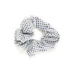 DESSATA ELASTI.CODE SCRUNCHIE VINTAGE POIS BIANCHI