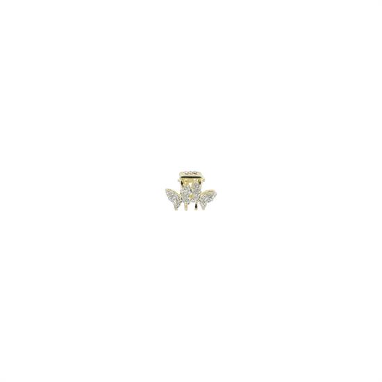 L.C. HAARKLAMMER 420-125 STRASS-SCHMETTERLINGE