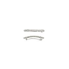 L.C. FERMAGLIO NL163A-807 BARRETTA STRASS ARGENTO