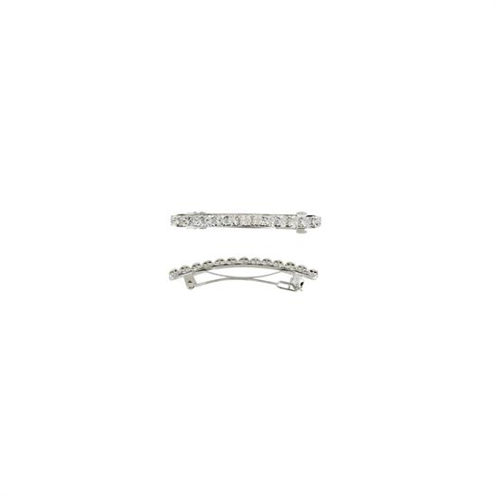 L.C. FERMAGLIO NL163A-807 BARRETTA STRASS ARGENTO