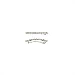 L.C. FERMAGLIO NL163A-807 BARRETTA STRASS ARGENTO