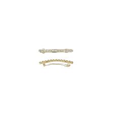 L.C. FERMAGLIO NL163O-807 BARRETTA STRASS ORO