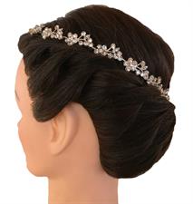 L.C. ACC.CAPELLI 282-125 ORNAMENTO FIORI STRASS E FOGLIE