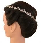 L.C. ACC.CAPELLI 282-125 ORNAMENTO FIORI STRASS E FOGLIE